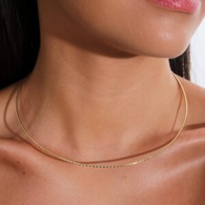 Chocker Rígida Diamantada - Gargantilha