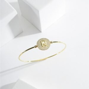 Bracelete Cravejado Letra "R"