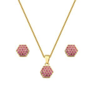 Conjunto chuveirinho micro zircônias