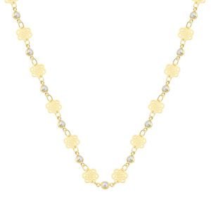 Colar modelo chocker formato flores