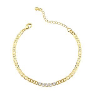 Pulseira de corrente elo piastrine