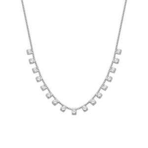 Choker Zircônias Incolores | Prata