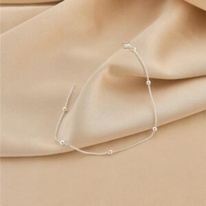 Pulseira Veneziana com Bolinha | Infantil | Banho de Prata