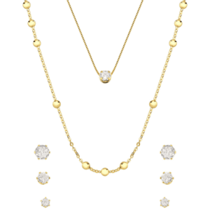 Look Trio, Chocker e Pulseira - Banhado a ouro 18k