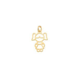 Pingente Menina - Banhado a ouro 18k