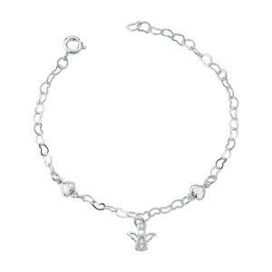 Pulseira Anjinho Infantil - Prata