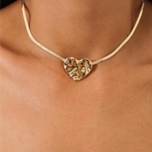 Chocker Fita Coração Amassado